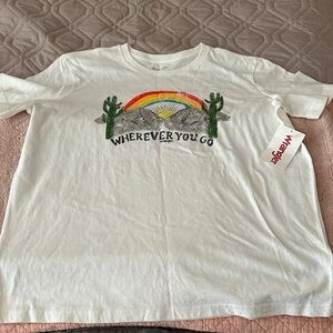 Wrangler women’s White 'Wherever You Go' T-Shirt size large
